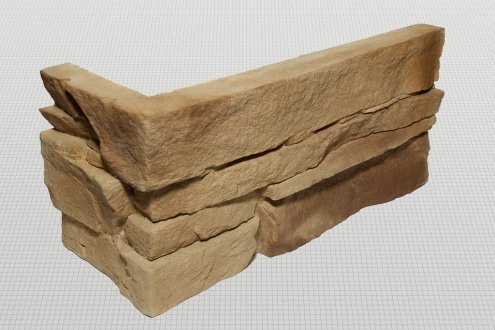 Искусственный камень угловой Atlas Stone Песчаный пласт 015 коричневый рис 2