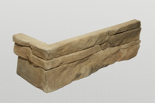 Искусственный камень угловой Atlas Stone Скала 012 бежевый рис 2