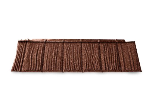 Композитная черепица гонт Metrotile iShake скарлет с посыпкой 1340х430 мм рис 2