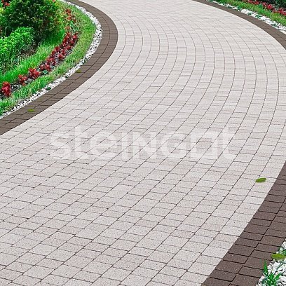 Тротуарная плитка Steingot Премиум Классика Арко bianco nero частичный прокрас 100х100/90/75/65х60 мм рис 2