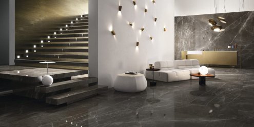 Керамогранит Graniti Fiandre Marmi Maximum цвет: Pietra Grey, поверхность: Satin (сатинированная) размер: 1500х3000х6мм, рядовая плитка рис 2