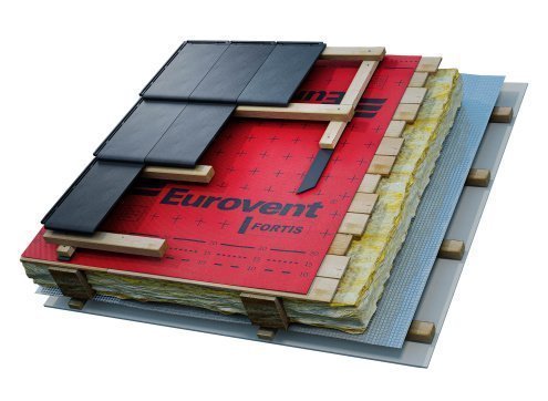 Супердиффузионная мембрана Eurovent Fortis 190 г/м2 50х1,5 м красный/серый рис 2