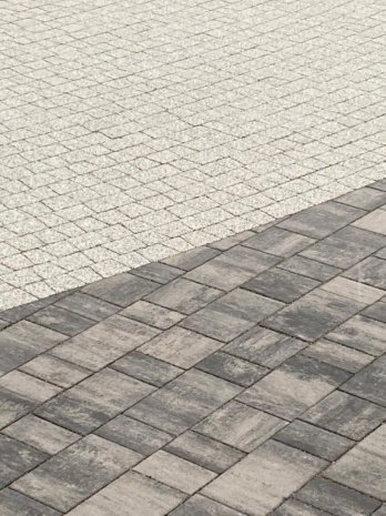 Тротуарная плитка Выбор Листопад гранит Старый город антрацит частичный прокрас 260/160/100х160х60 мм рис 3