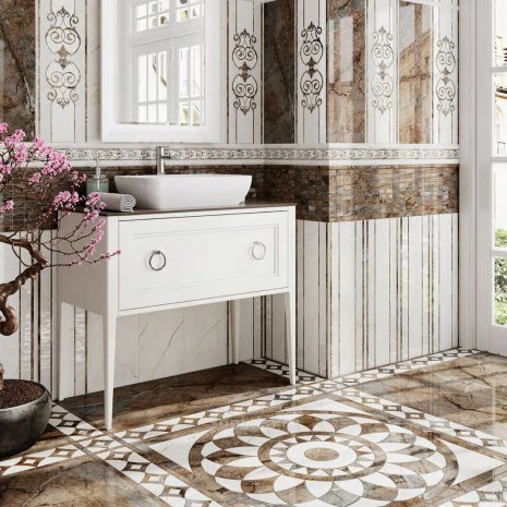 Керамогранит Kerama Marazzi Театро мрамор глянцевая 1000х1000х9,5мм декор ID111 рис 2