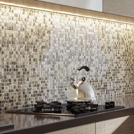 Мозаика из мрамора Caramelle Mosaic Wild Stone Коричневый полированная 305х305х4 мм мозаика 21816 рис 2