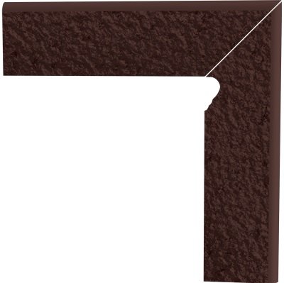 Клинкерная плитка Paradyz Natural цвет: Brown Duro, поверхность: Структурная размер:  81х300х11мм цоколь правый рис 1