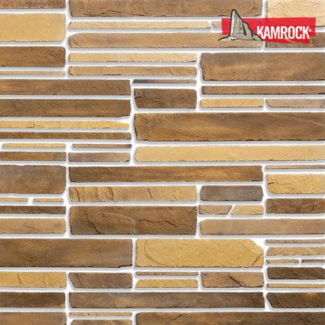 Искусственный камень плоский Kamrock Горное шале 53040 коричневый рис 1