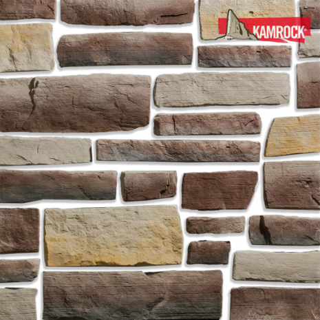 Искусственный камень угловой Kamrock Древний пласт 04512 коричневый рис 1