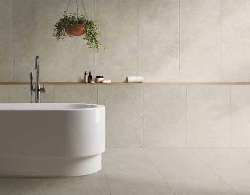 Керамогранит Vitra MicroCement Кремовый матовая 1200х600х9 мм рядовая плитка K947810R0001VTER рис 3