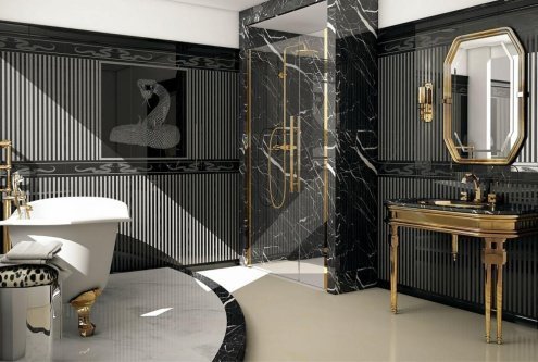 Натуральный камень мрамор антика negro marquina 500х500х30 мм рис 3