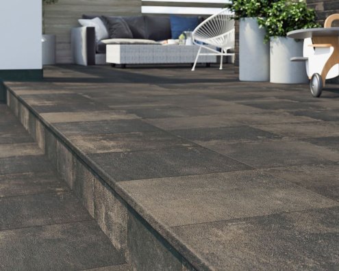 Клинкерная плитка Paradyz Scandiano цвет: Brown, поверхность: Структурная размер: 300х330х11мм, ступень простая с капиносом 246031 рис 2