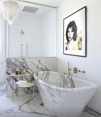 Натуральный камень мрамор полированный milas lilac 600х600х20 мм рис 2