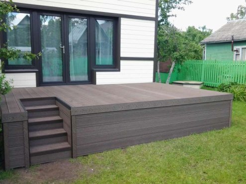 Террасная доска Terradeck Massive 3D, двухсторонняя (текстура:вельвет-гладкая), размер: 150*21*3000мм, цвет: коричневый рис 4