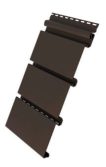 Виниловый сайдинг Grand Line, Premium GL Estetic софит со скрытой перфорацией (стеновая панель), цвет: коричневый, размер: 3,0*0,245м рис 1