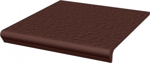 Клинкерная плитка Paradyz Natural цвет: Brown Duro, поверхность: Структурная размер: 300х330х11мм, ступень простая с капиносом 246023 рис 1