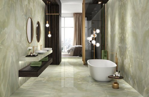 Керамогранит Ava Ceramica Onice Iride Giada lappato 2800х1200х6 мм рядовая плитка 173022 рис 3