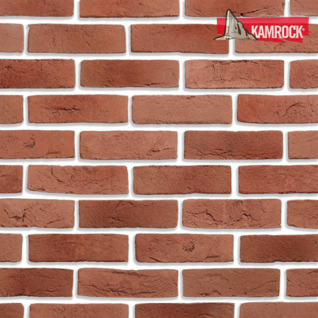 Искусственный камень ложковый Kamrock Старый кирпич 32590 красный рис 1