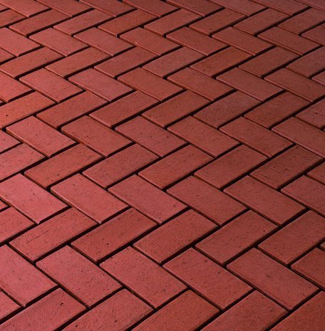 Брусчатка клинкерная Vandersanden Premium Oberlausitz Cortona O. dark red, полный прокрас 200х100х52 мм рис 1
