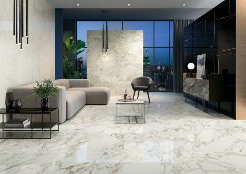 Керамогранит Italon Charme Deluxe Floor Project Arabescato White Cer патинированная 1200х600х9 мм рядовая плитка 610015000495 рис 5