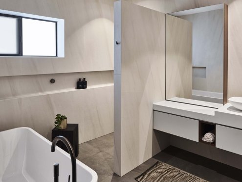Керамогранит Laminam Russia I Naturali Marmi Bianco Lasa bocciardato 3000х1000х5,6 мм рядовая плитка LAMF007048 рис 2