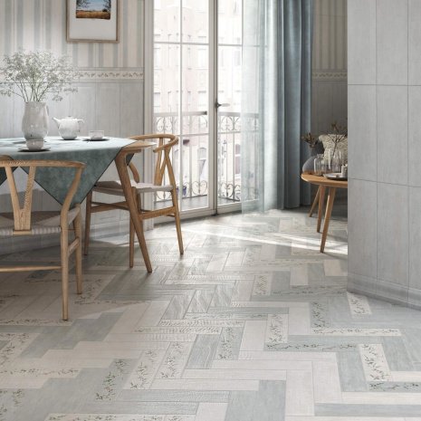 Керамическая плитка Kerama Marazzi Кантри Шик cерый матовая 200х100х14мм плинтус FMC011 рис 2