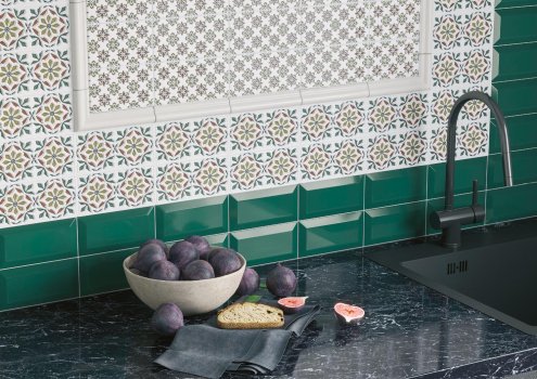 Керамическая плитка Kerama Marazzi Клемансо зеленый глянцевая 150х74 х9,2мм рядовая плитка грань 16058 рис 3