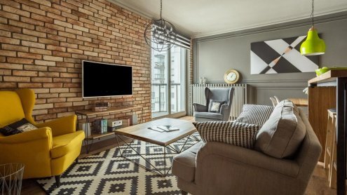 Искусственный камень плоский Eco Stone Монреаль 15-05 желтый рис 2