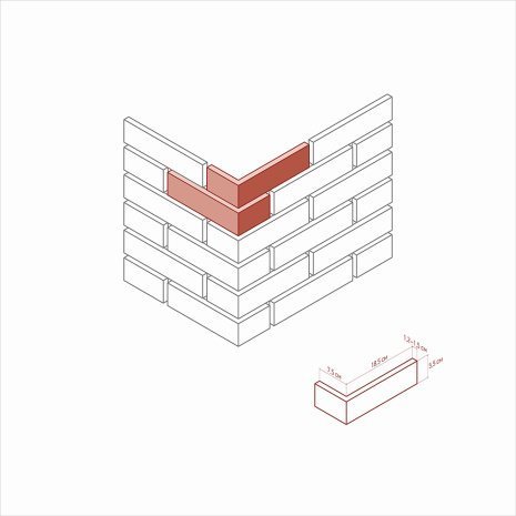 Искусственный камень угловой White Hills Алтен Брик 310-25 бежевый рис 2