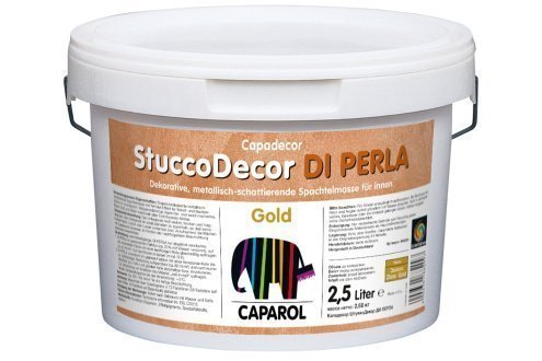 Шпатлевка Caparol Capadecor StuccoDecor DI PERLA Gold ведро 2,5 л рис 1