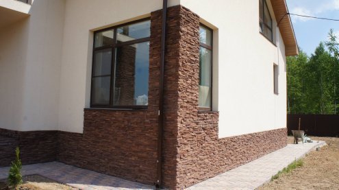 Искусственный камень плоский Atlas Stone Крепостная стена 057 коричневый рис 2