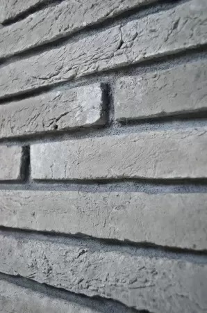 Искусственный камень угловой Petra Клинкерный кирпич 19П7.У серый рис 2