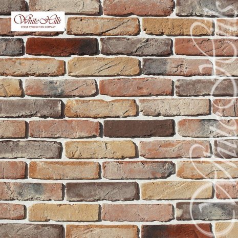 Искусственный камень угловой White Hills Тироль Брик 393-95 красный рис 1