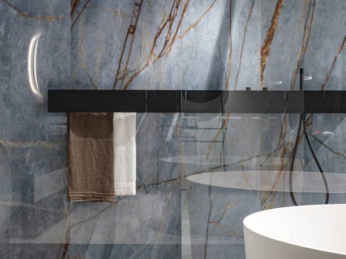 Керамогранит Rex Ceramiche Heritage luxe Azure Glossy неглазурованная 2800х1200х6 мм рядовая плитка 774694 рис 3