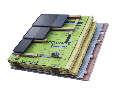 Супердиффузионная мембрана Eurovent Home PRO 135 г/м2 50х1,5 м зеленый/серый рис 3