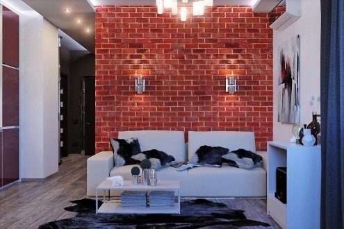 Искусственный камень плоский White Hills Торн Брик 327-50 красный рис 3