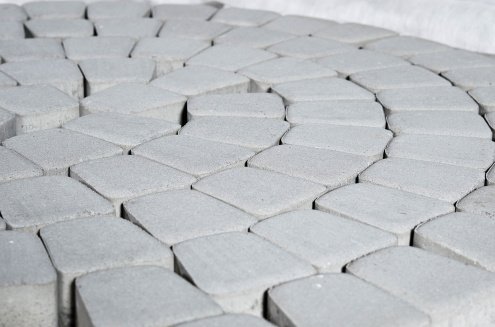 Тротуарная плитка Braer Standart Классико круговая серебристый частичный прокрас 110/73х115х60 мм рис 1