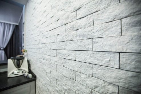 Искусственный камень плоский White Hills Алтен Брик 310-00 белый рис 2