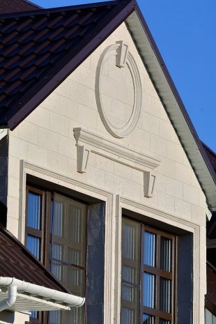 Декоративное изделие из бетона Eco Stone (Эко Стоун) цвет: 00, размер: 500х180х100мм, Карниз К-08 правый рис 2