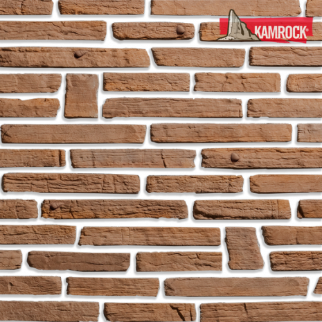 Искусственный камень плоский Kamrock Морской бриз 05070 коричневый рис 1