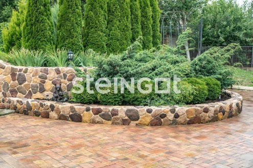 Тротуарная плитка Steingot Премиум Бавария терракота частичный прокрас 280/210/140х210/140/70х60 мм рис 3