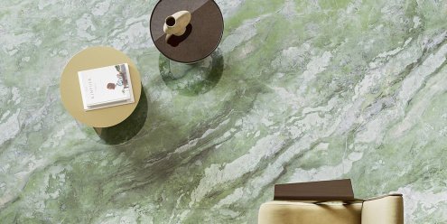 Керамогранит Graniti Fiandre Marmi Maximum цвет: Irish Green, поверхность: Lucidato (полированная) размер: 1500х3000х6мм, рядовая плитка рис 3