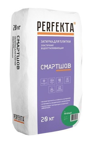 Затирка для швов Perfekta Смартшов цвет: Зеленый (мешок 20кг) рис 1