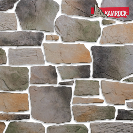 Искусственный камень угловой Kamrock Альпийская деревня 08712 серый рис 1