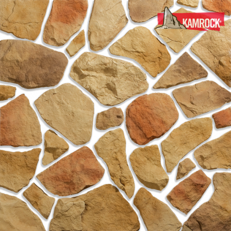 Искусственный камень плоский Kamrock Бут 08080 бежевый рис 1