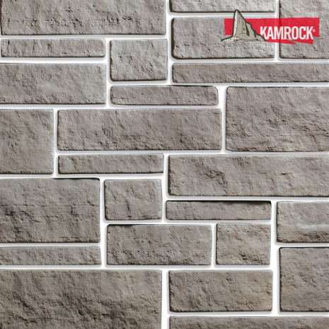 Искусственный камень угловой Kamrock Выветренный туф 03012 серый рис 1