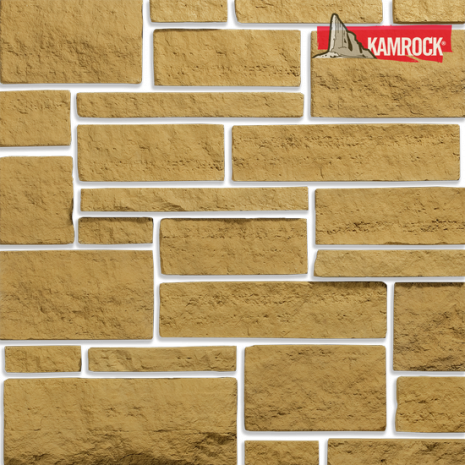Искусственный камень угловой Kamrock Выветренный туф 03142 желтый рис 1