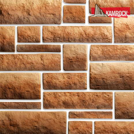Искусственный камень плоский Kamrock Выветренный туф 03170 коричневый рис 1