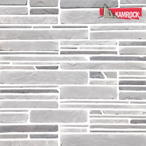 Искусственный камень плоский Kamrock Горное шале 53010 серый рис 1