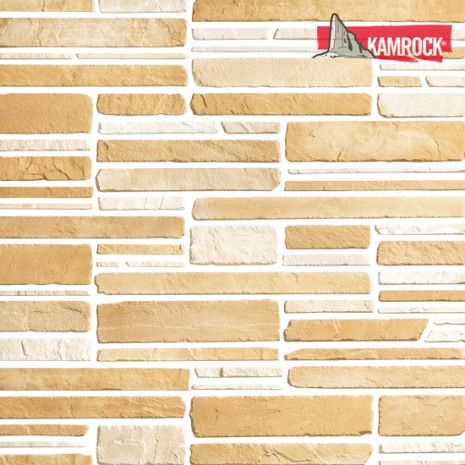 Искусственный камень плоский Kamrock Горное шале 53050 желтый рис 1