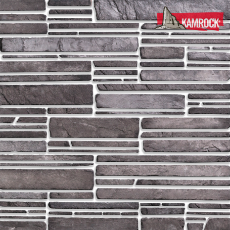 Искусственный камень плоский Kamrock Горное шале 53100 черный рис 1